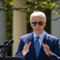 U.S. President Joe Biden speaks at the White House on Friday. | BLOOMBERG