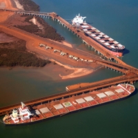 Ships waiting to be loaded with iron ore are seen at the Fortescue loading dock located at Port Hedland, Western Australia, in 2013.   | REUTERS