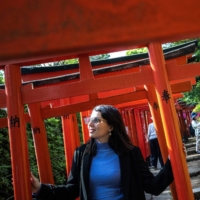 Nezu Shrine in Tokyo\'s Bunkyo Ward. In the first quarter of 2023, hotel prices increased by around 15% compared with the pre-pandemic 2019 fiscal year, a survey has found. | AFP-JIJI