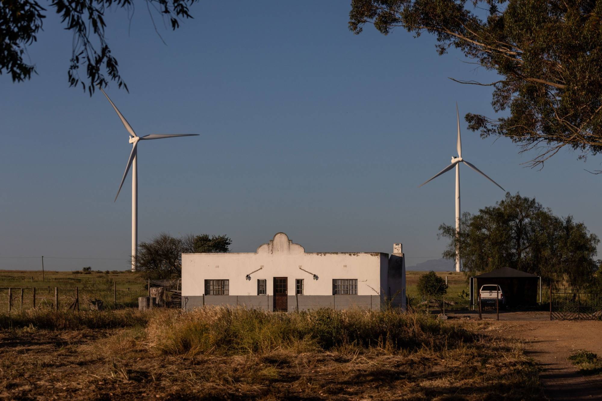 The Umoya Energy wind farm in Hopefield. The JETP’s success hinges on a plan to replace most of Eskom’s 14 remaining coal plants with wind and solar. | Bloomberg