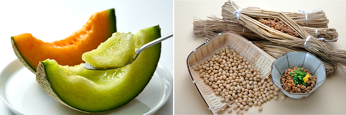 With a fertile plateau, Ibaraki leads in the production of many agricultural products, including melons, chestnuts and more. It is also famous for its sake and natto (fermented soybeans).
