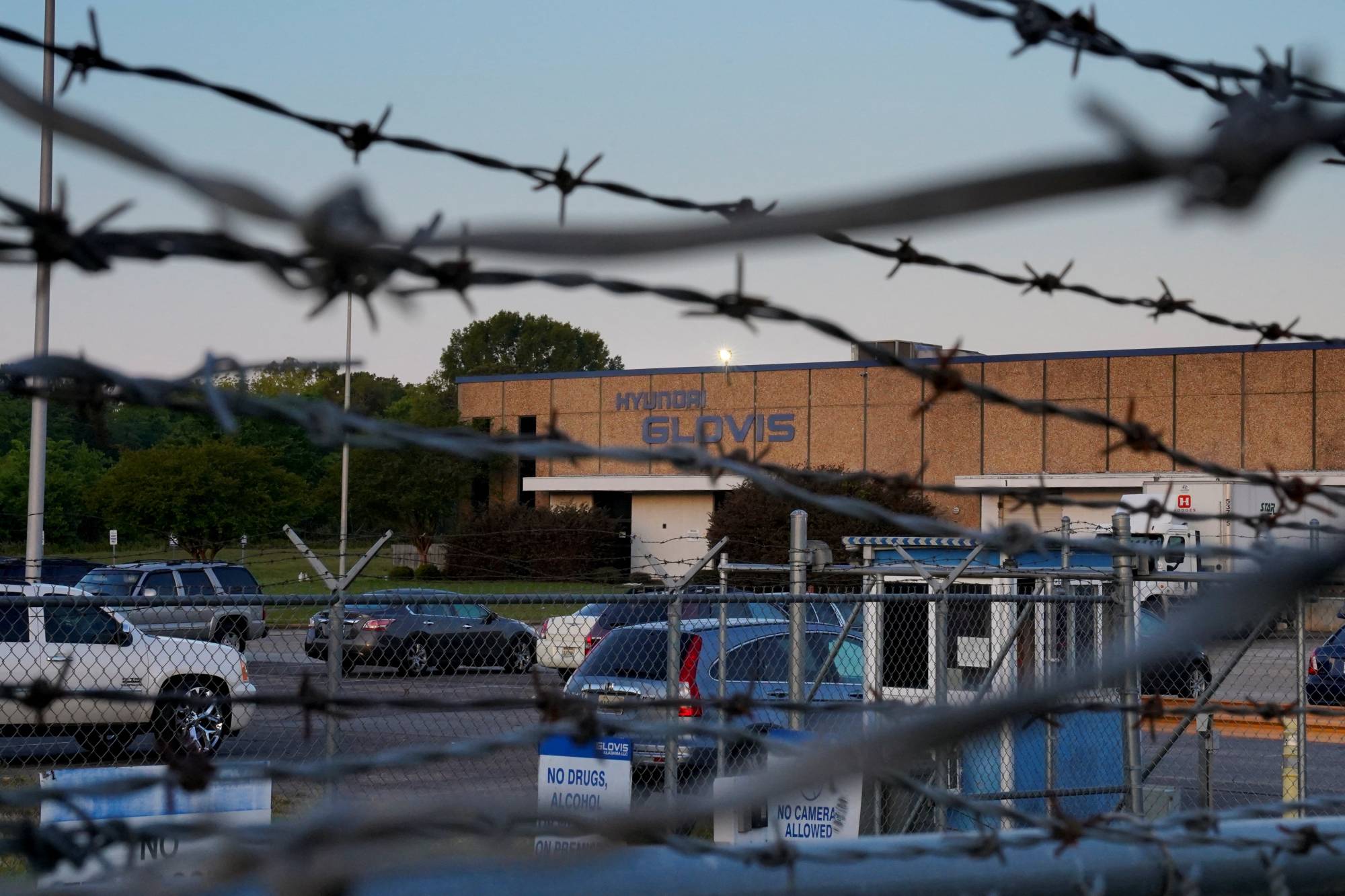 The Hyundai Glovis logistics company in Montgomery, Alabama, U.S., on April 25.  | REUTERS