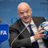FIFA President Gianni Infantino has called low offers for broadcast rights to the 2023 Women\'s World Cup a \"slap in the face.\" | AFP-JIJI