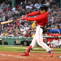 Masataka Yoshida\'s 2-for-4 effort for the Red Sox on Monday raised his season batting average to .286. | USA TODAY / VIA REUTERS