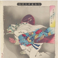 Tsukioka Yoshitoshi\'s \"An Old Woman Retrieving Her Arm\" | MINNEAPOLIS INSTITUTE OF ART
