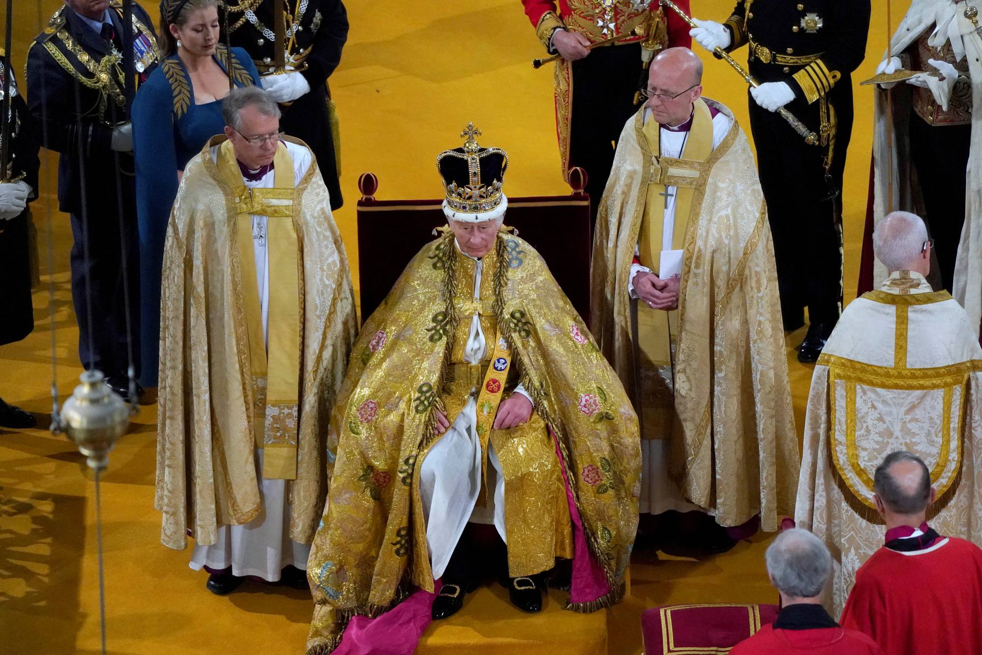 The coronation ceremony for King Charles III at Westminster Abbey in London on Saturday  | POOL / VIA REUTERS