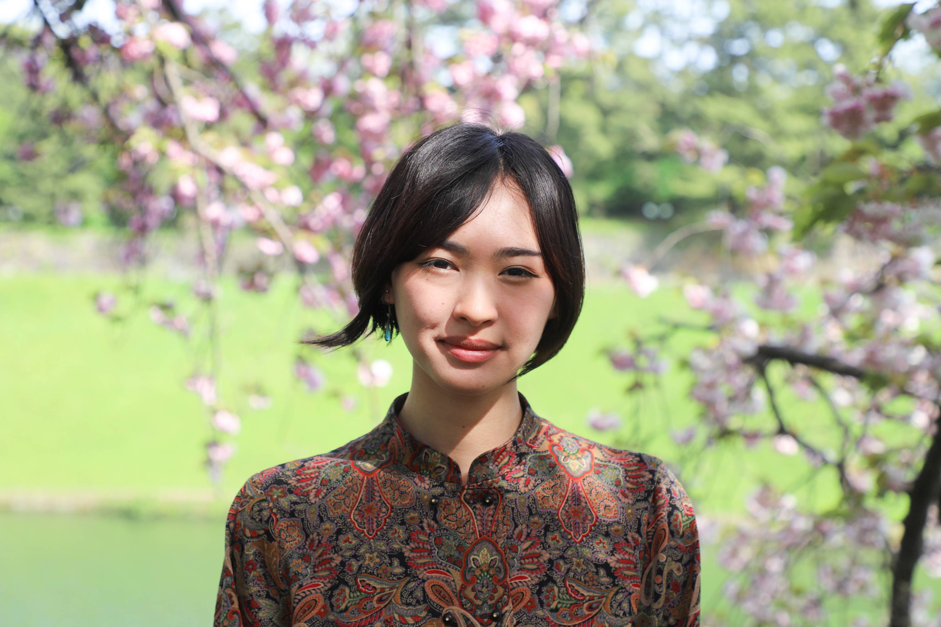 Vivan Calloway, who is African American and Japanese, has mostly kept her hair straight since moving to Tokyo as part of her exploration of her Japanese identity. | LOUISE CLAIRE WAGNER 