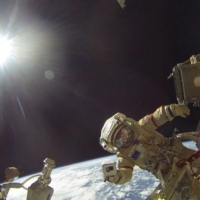 The International Space Station is a place where scientists from different countries work together peacefully and productively despite the tensions and wars that divide the Earth.  | ROSCOSMOS / VIA REUTERS