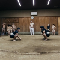 Yulia Skogoreva’s award-winning project “Salt and Tears” features female sumo wrestlers in the ring. | © YULIA SKOGOREVA
