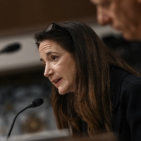 Avril Haines, director of National Intelligence, testifies during a Senate Armed Services Committee hearing on Capitol Hill in Washington on May 4. | KENNY HOLSTON / THE NEW YORK TIMES