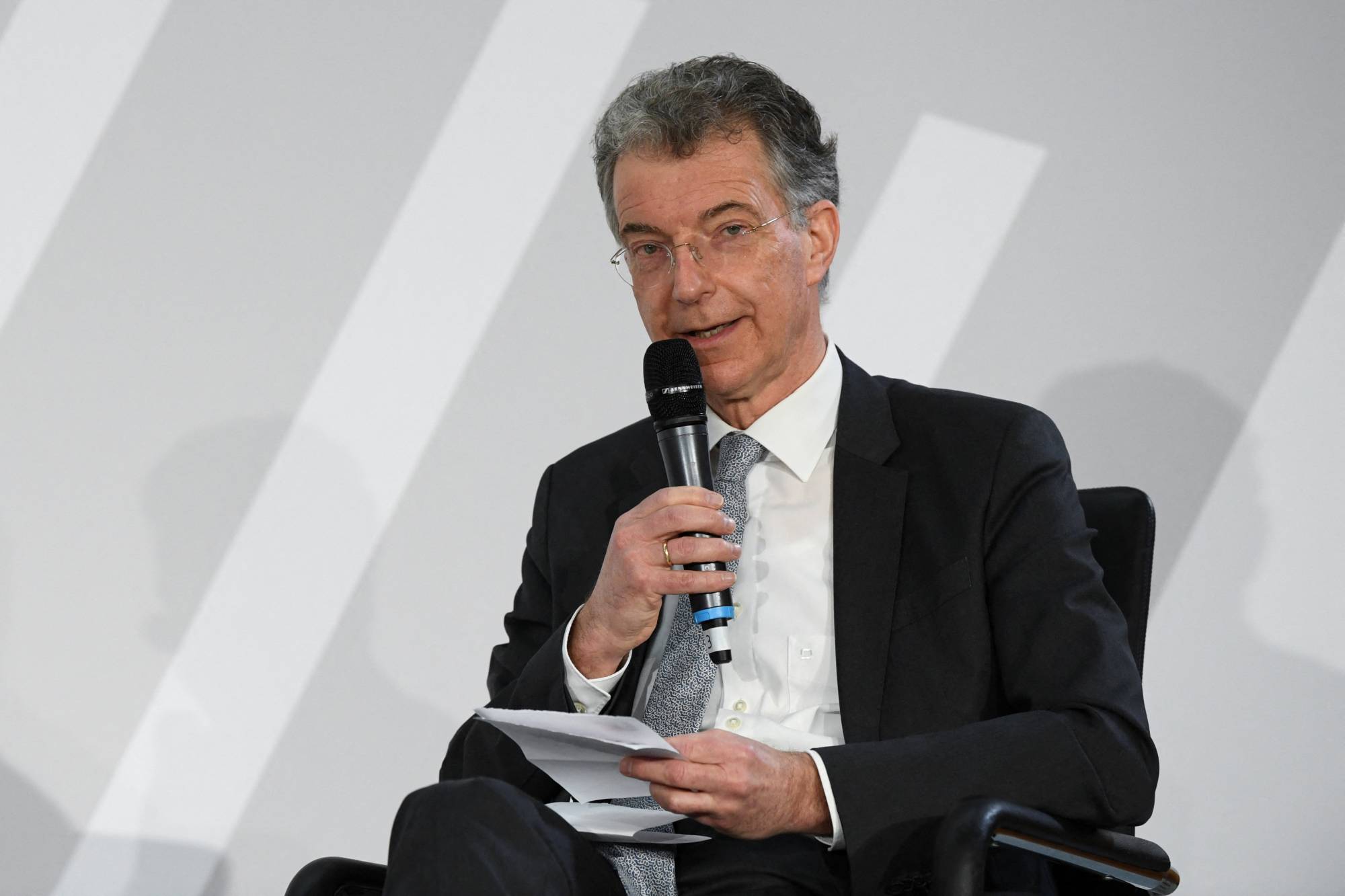 Munich Security Conference Chairman Christoph Heusgen takes part in panel discussion about national security strategy at the Foreign Ministry in Berlin in March 2022. | POOL / VIA REUTERS