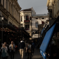 Older buildings in Bucharest. Romania has pledged to lift military spending this year by 0.5% of national output. | ANDREEA CAMPEANU / THE NEW YORK TIMES