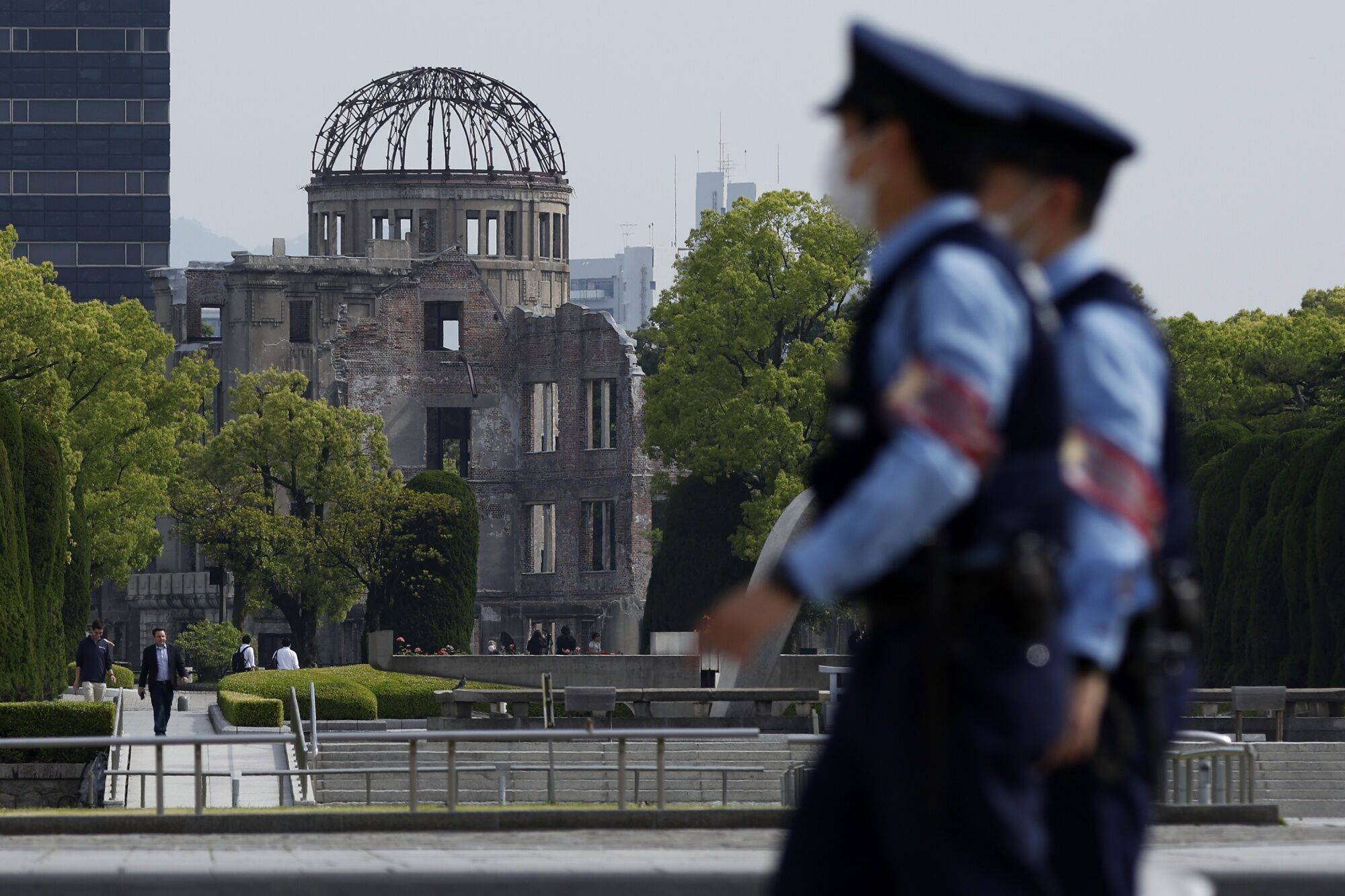 The Atomic Bomb Dome at the Hiroshima Peace Memorial Park ahead of the Group of Seven leaders summit in the city of Hiroshima on Thursday | BLOOMBERG