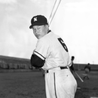 Nishitetsu Lions slugger Futoshi Nakanishi, seen in February 1957, was inducted into the Japanese Baseball Hall of Fame in 1999. | KYODO
