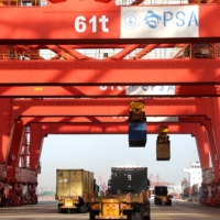 Lianyungang port in China\'s eastern Jiangsu province earlier this month.  | AFP-JIJI