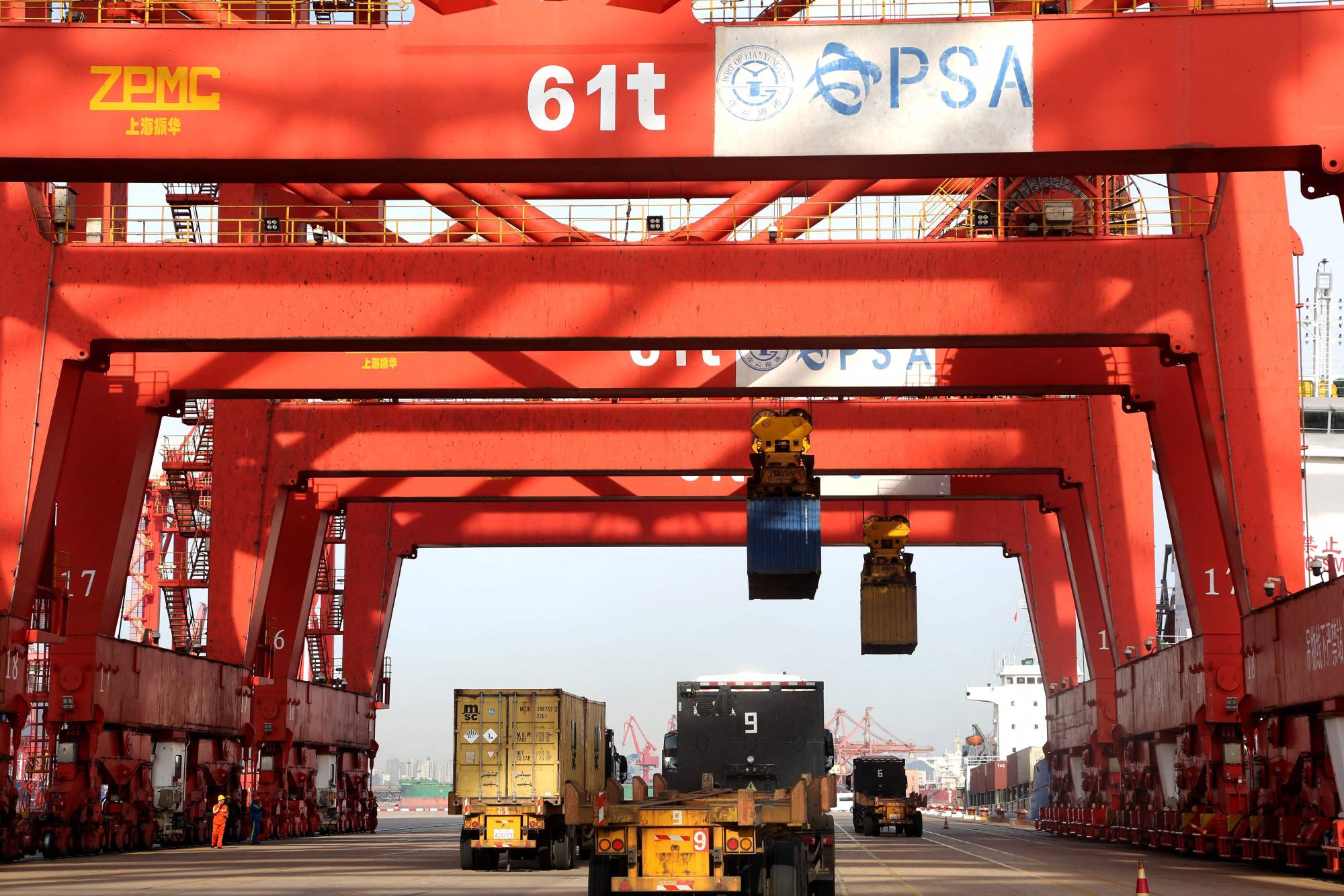 Lianyungang port in China's eastern Jiangsu province earlier this month. | AFP-JIJI