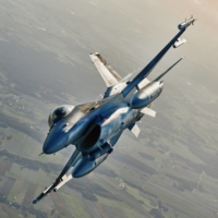 A F-16 fighter jet. The U.K., Denmark, the Netherlands and Belgium have so far committed to a coalition to help train Ukrainian pilots.  | AFP-JIJI