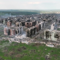 Bakhmut, Ukraine, on May 19 after intense fighting left the city destroyed.  | TYLER HICKS / THE NEW YORK TIMES