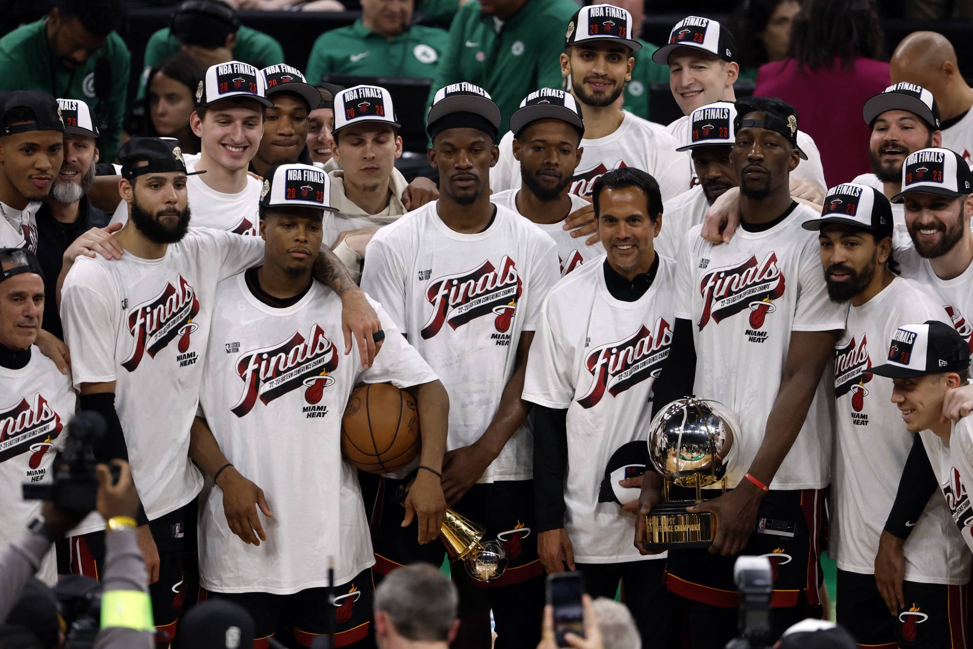 The Heat's Game 7 win against the Celtics in Boston on Monday sent the team to its second NBA Finals in four seasons. | USA TODAY / VIA REUTERS
