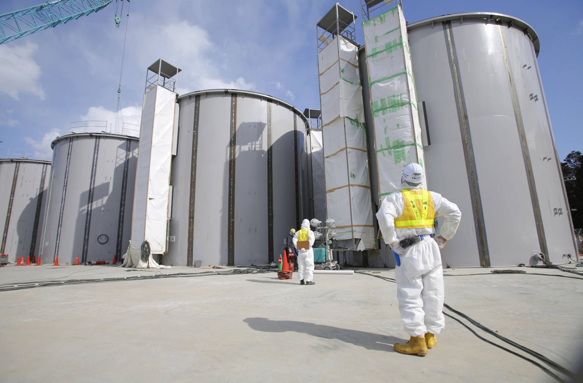 Storage tanks for radioactive water at Tokyo Electric Power's Fukushima No. 1 nuclear power plant  | BLOOMBERG