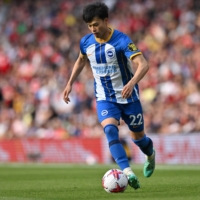 Kaoru Mitoma scored seven goals for Brighton in his debut Premier League season. | AFP-JIJI