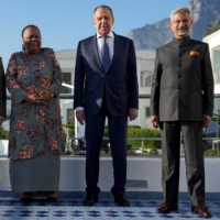 Foreign ministers of China, Brazil, South Africa, Russia and India attend a BRICS ministers\' meeting in Cape Town on Thursday | REUTERS