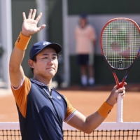 Yoshihito Nishioka has reached the third round of a Grand Slam for the first time.  | KYODO