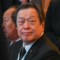 Defense Minister Yasukazu Hamada attends the 20th Shangri-La Dialogue Asian security conference in Singapore on Saturday. | AFP-JIJI