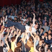 Steven Tanaka crowdsurfs at a Next Music From Tokyo show at Toronto\'s Lee\'s Palace in 2014.  | COURTESY OF STEVEN TANAKA
