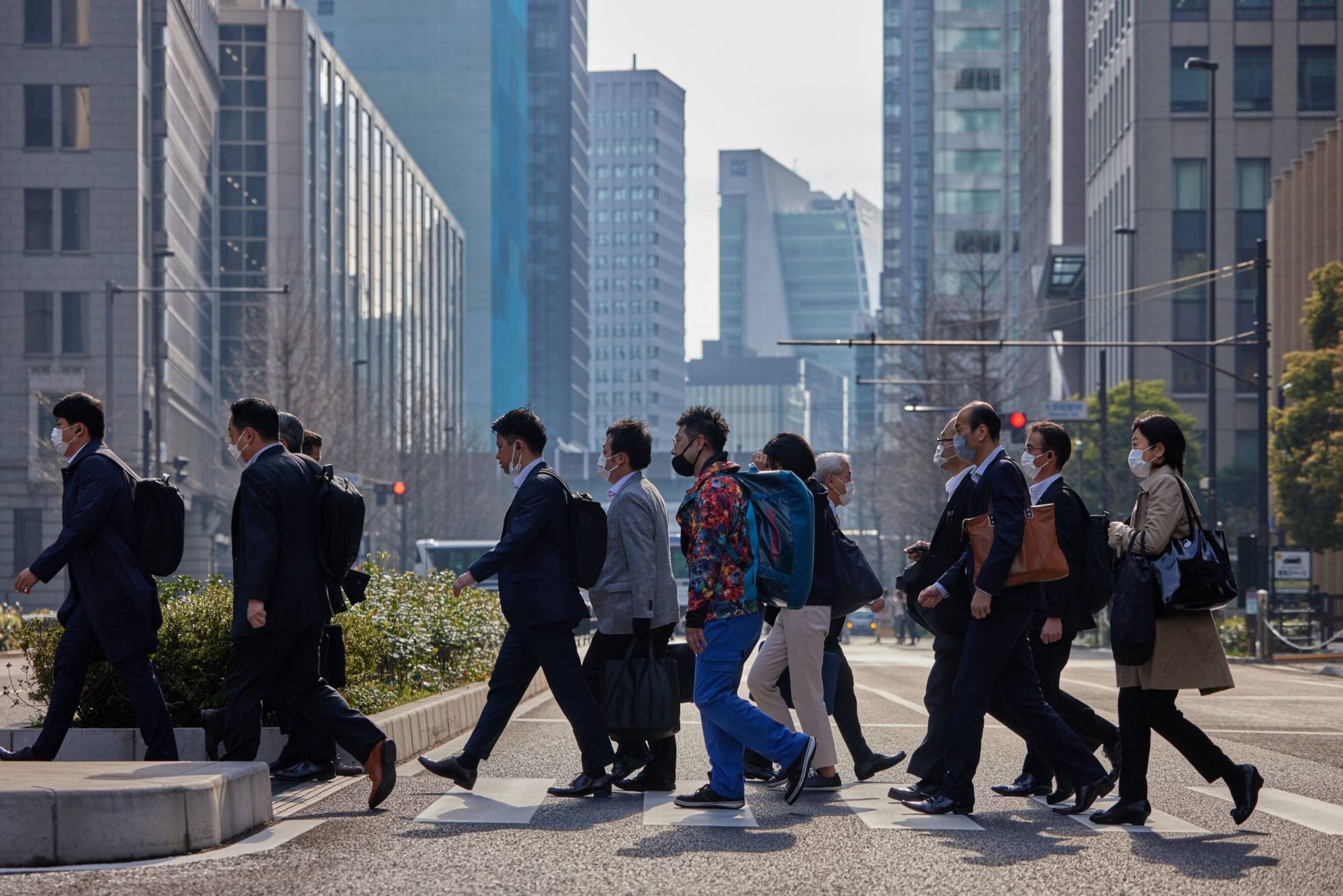 Real cash earnings for Japan’s workers dropped 3.0% from a year earlier in April. | BLOOMBERG