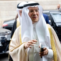 Saudi Arabia\'s minister of energy, Prince Abdulaziz bin Salman, arrives for the 35th OPEC ministerial meeting in Vienna on Sunday. | AFP-JIJI
