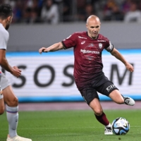 Tuesday\'s friendly between Vissel and Barcelona, Iniesta\'s former club, was arranged as a way for him to play one last time in front of a Tokyo crowd. | AFP-JIJI
