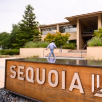 The offices of Sequoia Capital in Menlo Park, California, on Tuesday. The venture capital powerhouse is breaking up into three entities around the world, splitting the Chinese and U.S. operations as tensions grow between the world’s two largest economies. | BLOOMBERG
