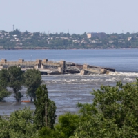 The Nova Kakhovka Dam on Ukraine’s Dnipro River that appears to have been blown up  | TASS / VIA REUTERS