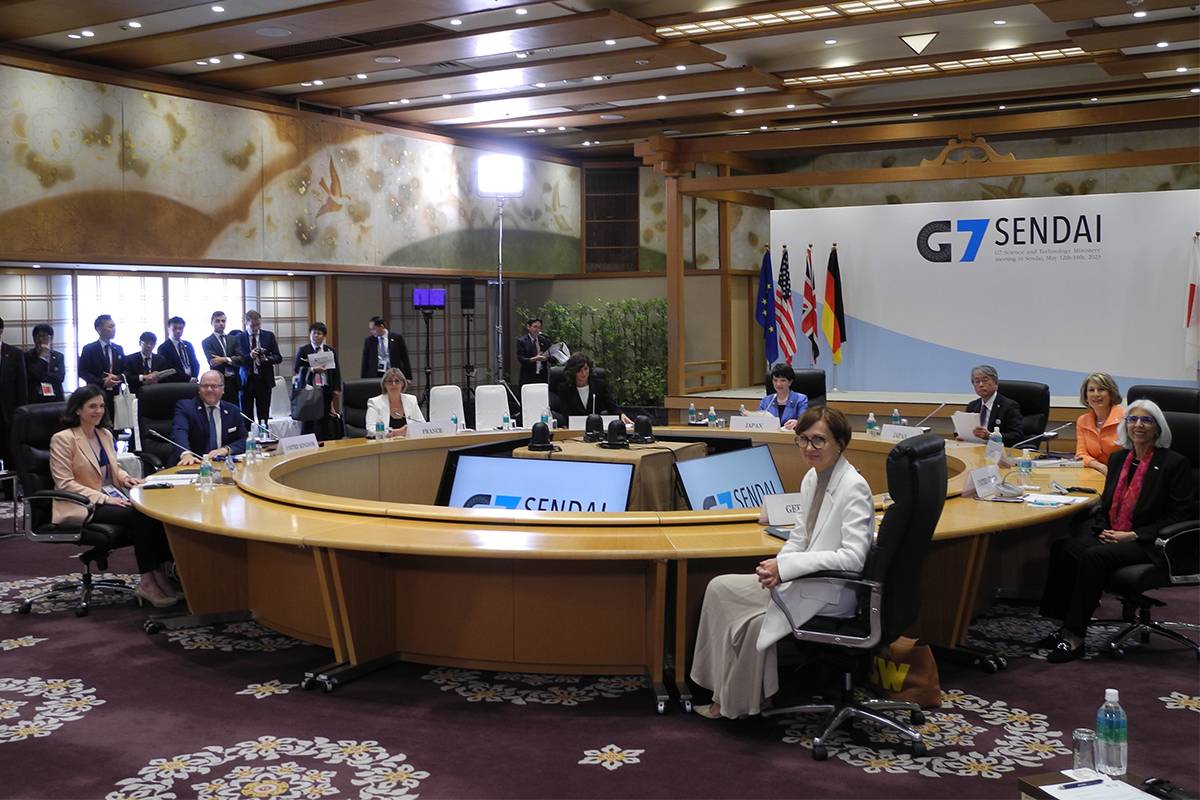 Delegates attend the opening session of the G7 Science and Technology Ministers’ Meeting on May 12. | KERRY FURUKAWA
