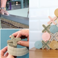Sasaki Tatami in Oita Prefecture recycles the offcuts of its tatami into sets of naturally scented and antibacterial children’s blocks. | COURTESY OF SASAKI TATAMI
