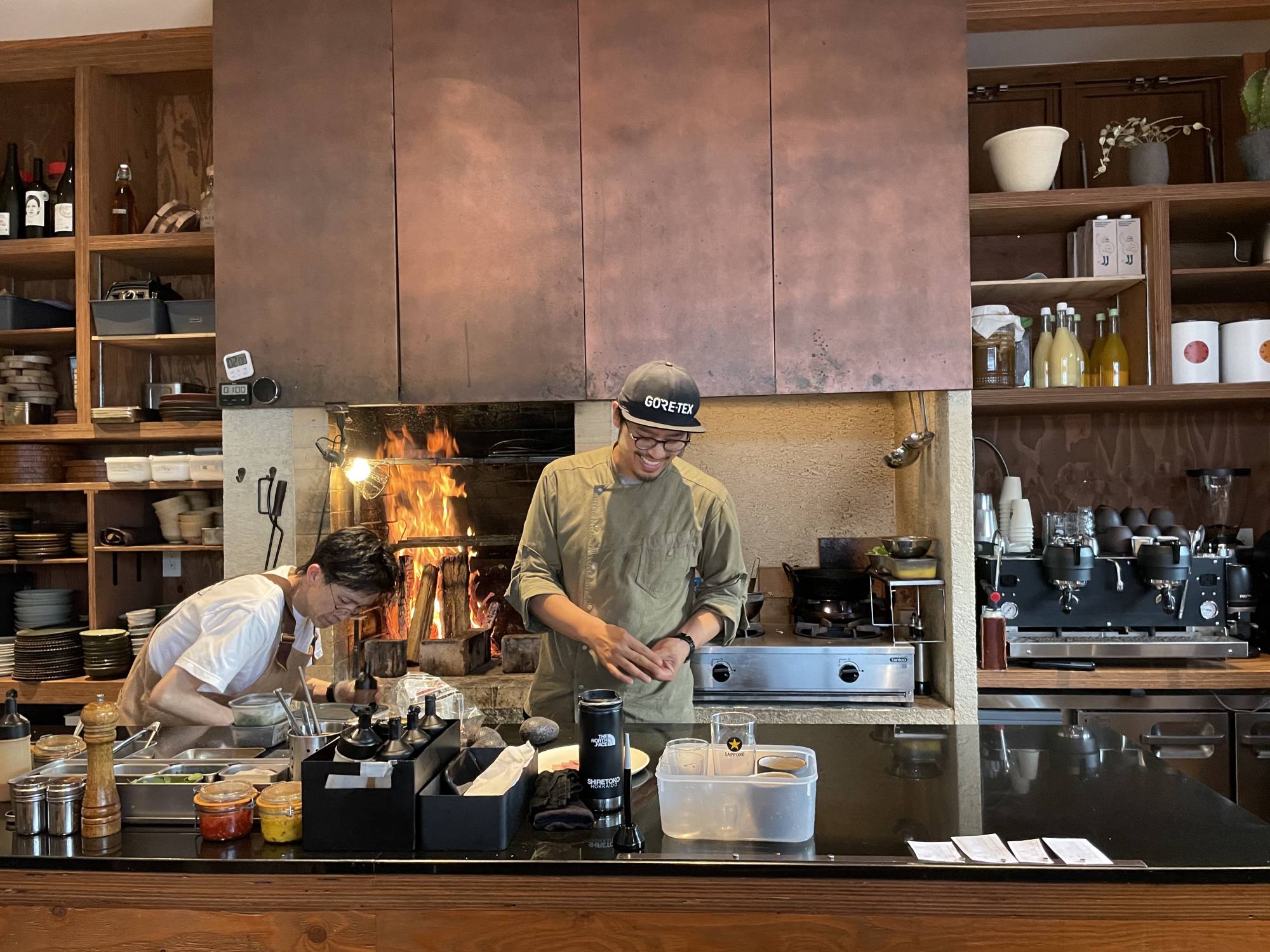 A native of Kumamoto Prefecture, Shodai Onizaki (center) relocated to Ikuchi Island and Soil Setoda following stints in the elite kitchens of Tokyo, Washington and Paris. | KIMBERLY HUGHES 