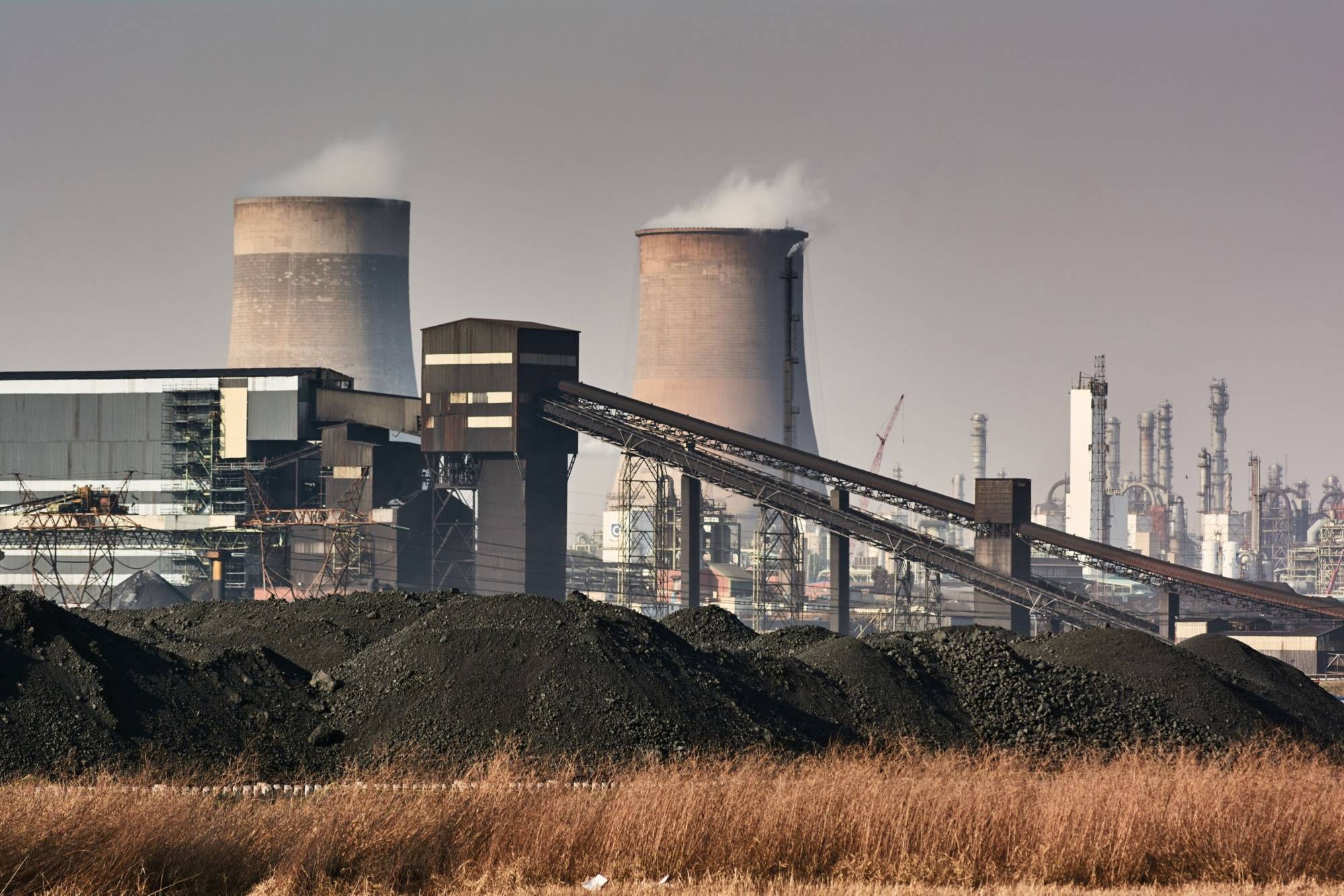 Coal supplies are stored near a Sasol plant that uses gasification to make fuel in Secunda, South Africa. | SECUNDA