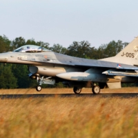 A Dutch F-16 fighter jet at the Volkel Air Base in Volkel, the Netherlands, on June 9 | REUTERS