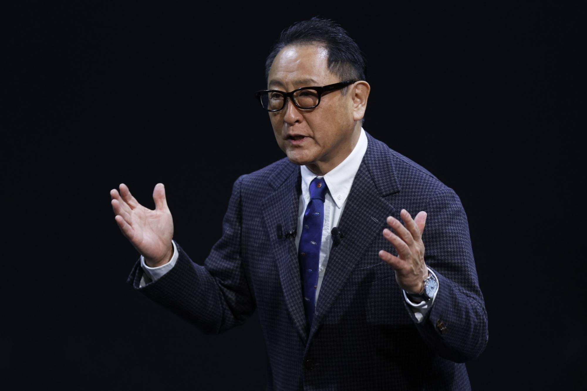 Toyota Chairman Akio Toyoda was reappointed to the firm's board with 85% of voted shares — a decline from 96% last year and the lowest on record for him since 2013. | BLOOMBERG