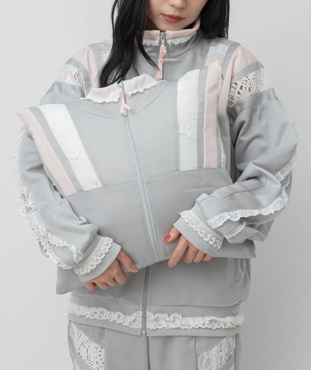 Keisuke Kanda’s first interior design-meets-fashion collection, a concentrated array of wearable cushions and curtains, was shown recently at Beams Harajuku to little international attention. | COURTESY OF KEISUKE KANDA 