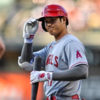 Angels designated hitter Shohei Ohtani earned his 60th RBI of the season against the Rockies in Denver on Saturday. | USA TODAY / VIA REUTERS