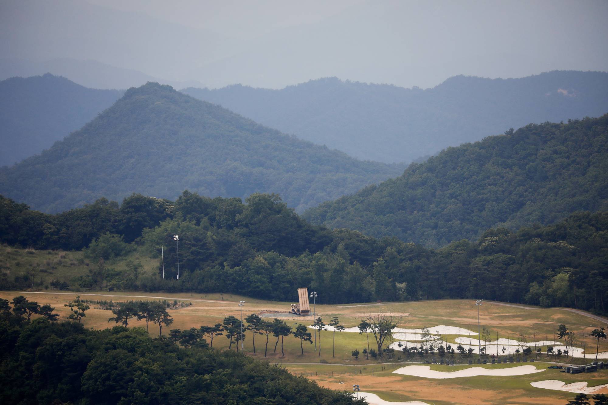 A Terminal High Altitude Area Defense interceptor in Seongju, South Korea, in June 2017. Seoul deployed the system at the request of the United States. | Reuters