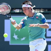 Kei Nishikori competes during the Indian Wells tournament in October 2021 | USA TODAY / VIA REUTERS 