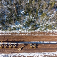 The Gazprom Power of Siberia gas transmission line between the Kovyktinskoye and Chayandinskoye gas fields near Irkutsk, in 2021 | BLOOMBERG

