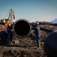 The TurkStream natural gas pipeline operated by Gastrans, a joint venture of Srbijagas JP and Gazprom PJSC, at the gas supply landing site in Zajecar, Serbia, in 2020 | BLOOMBERG