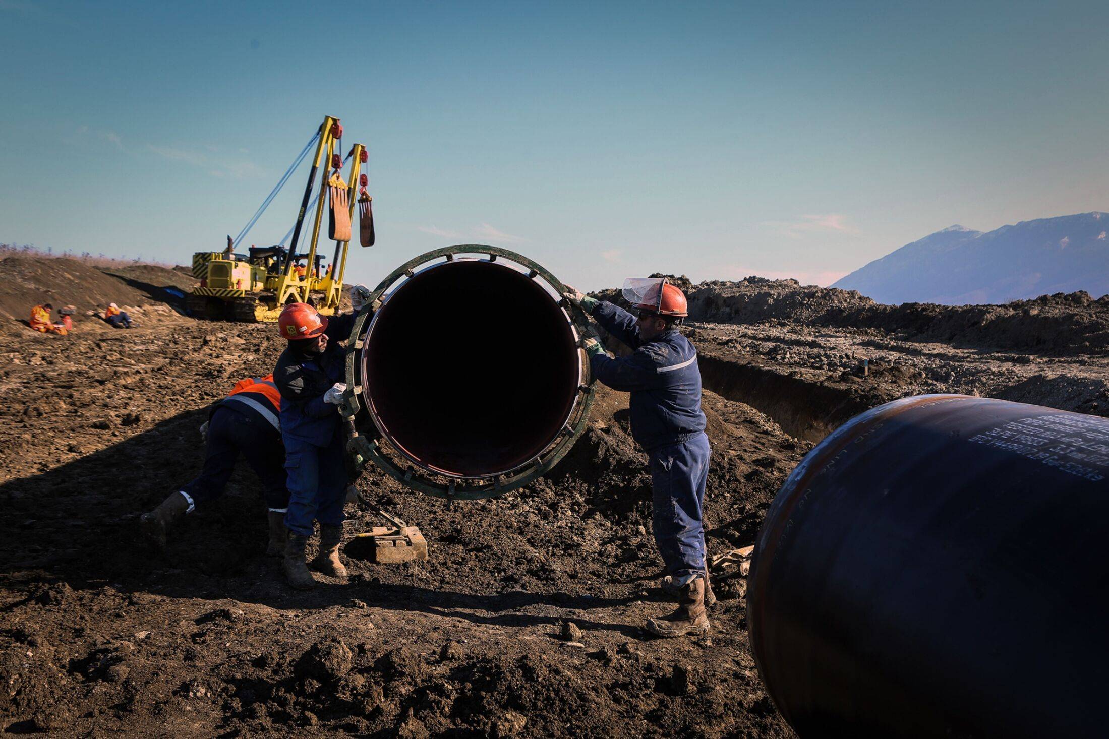 The TurkStream natural gas pipeline operated by Gastrans, a joint venture of Srbijagas JP and Gazprom PJSC, at the gas supply landing site in Zajecar, Serbia, in 2020 | Bloomberg