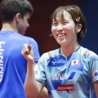 Miu Hirano is among the top candidates to represent Japan in the women\'s singles table tennis competition at the 2024 Paris Olympics. | GETTY / VIA KYODO