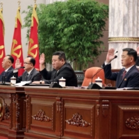 North Korean leader Kim Jong Un attends a meeting in Pyongyang, in this undated photo released on June 19. | KCNA / VIA REUTERS  