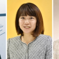 From left: Kyoko Uchida, Naoko Takahashi and Minako Nakano are among the celebrities Japanese companies are tapping to increase the number of female executives. | KIDS SMILE HOLDINGS
